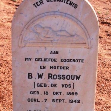 ROSSOUW B.W. nee DE VOS 1869-1942
