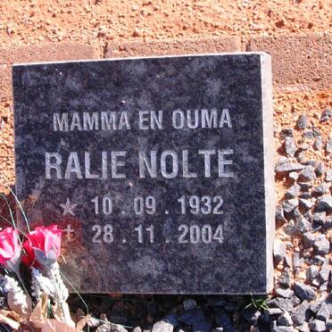 NOLTE Ralie 1932-2004