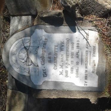 WYK Charlotte M.M., van nee V.D. WESTHUIZEN 1860-1933