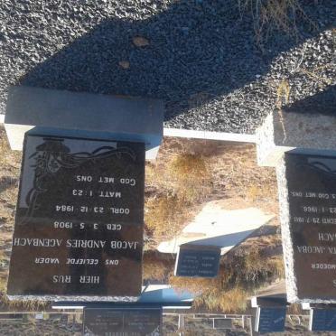 AGENBACH Jacob Andries 1908-1984 &amp; Huibrecht Aletta Jacoba ENGELBRECHT 1911-1966