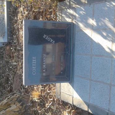 COETZEE H.A. 1910-1990