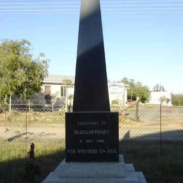 2. Anglo Boer War Memorial for those who died at Bleskoppoort