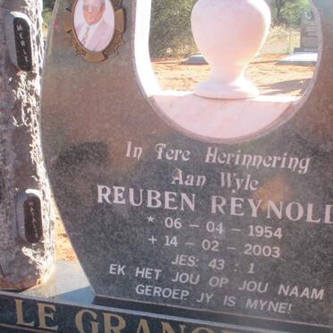 GRANGE Reuben Reynold, le 1954-2003