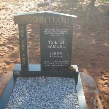 KGOSITLOU Tsietsi Samuel 1952-2014
