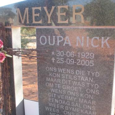 MEYER Nick 1929-2005