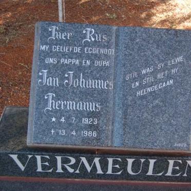 VERMEULEN Jan Johannes Hermanus 1923-1986