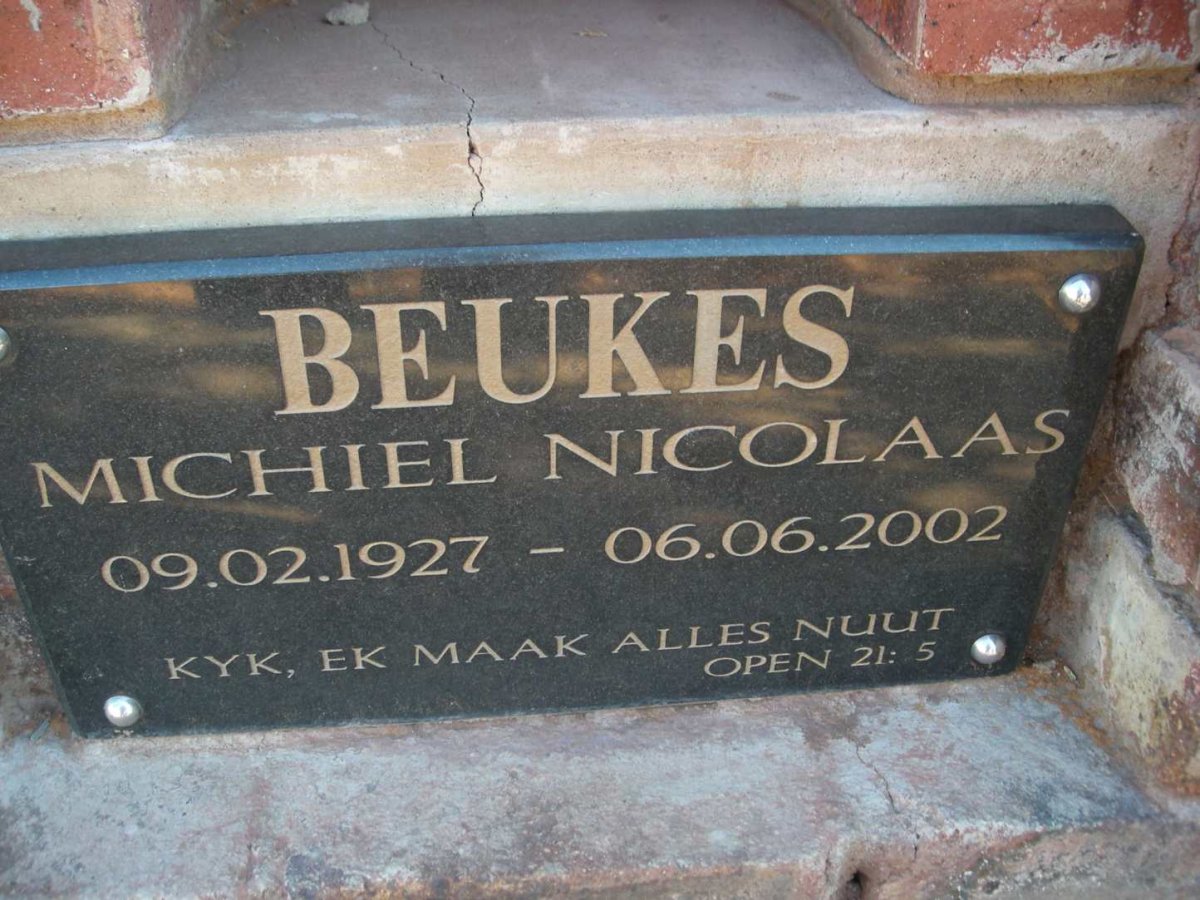 BEUKES Michiel Nicolaas 1927-2002