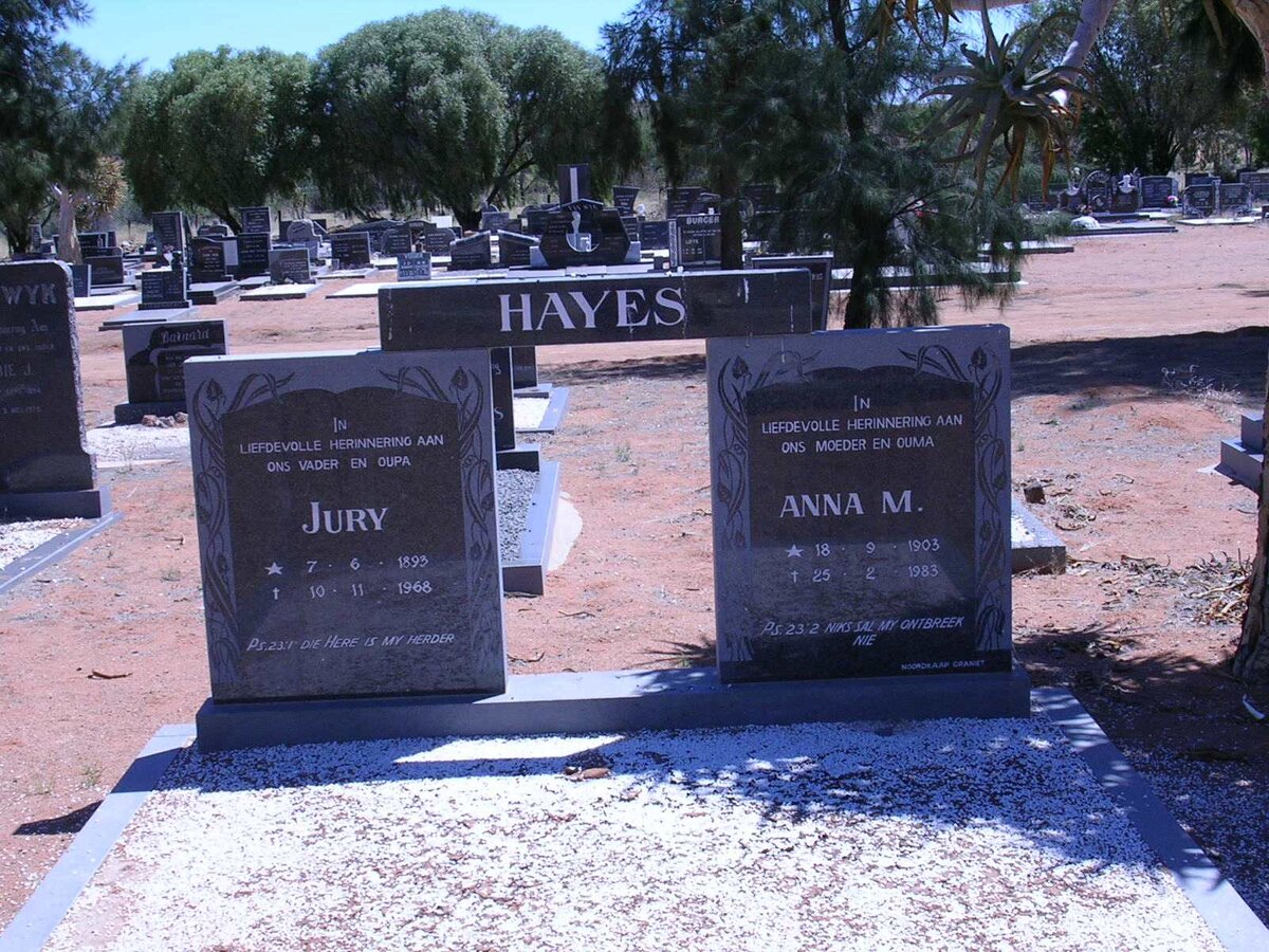 HAYES Jury 1895-1968 &amp; Anna M. 1903-1983