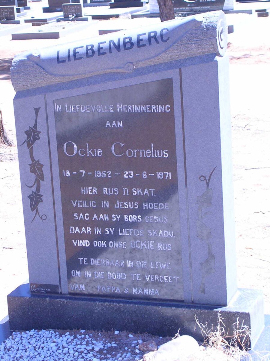 LIEBENBERG Ockie Cornelius 1952-1971