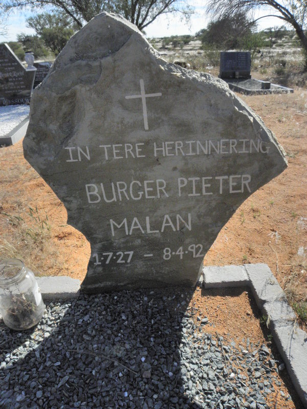 MALAN Burger Pieter 1927-1992
