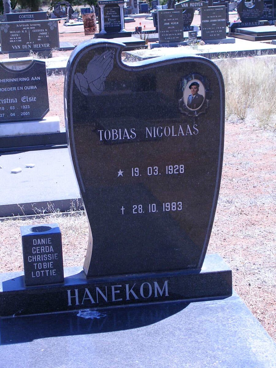 HANEKOM Tobias Nicolaas 1928-1983