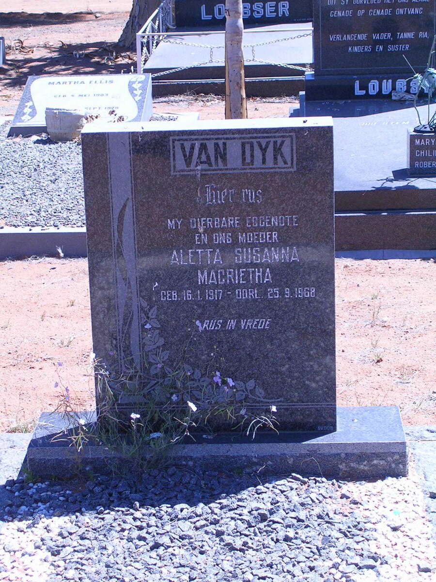 DYK Aletta Susanna Magrietha, van 1917-1968