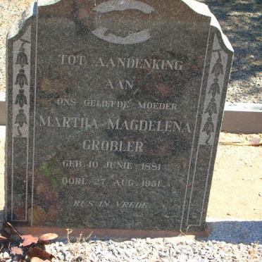 GROBLER Martha Magdelena 1881-1951