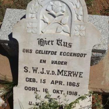 MERWE S.W.J., v.d. 1865-1918