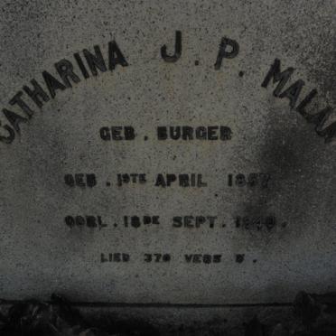 MALAN Stephanus F. 1849-1929 &amp; Catharina J.P. BURGER 1857-1940