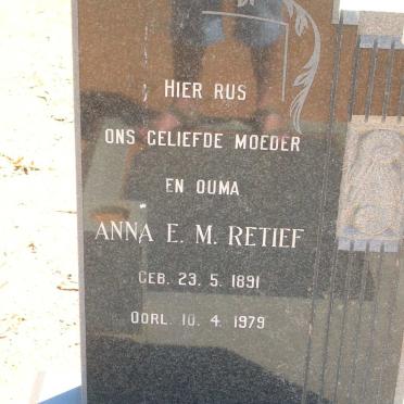 RETIEF Anna E.M. 1891-1979