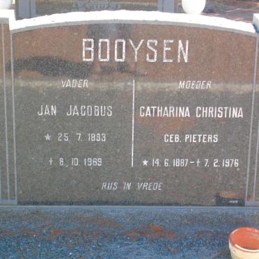 BOOYSEN Jan Jacobus 1893-1969 &amp; Catharina Christina PIETERS 1887-1976