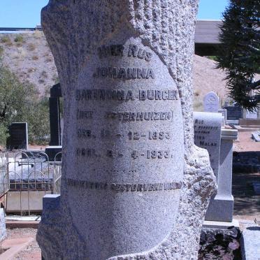 BURGER Johanna  Barendina  geb. ESTERHUIZEN 1853-1933
