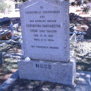 HUGO Gertruida Margaretha nee GOUWS 1867-1944