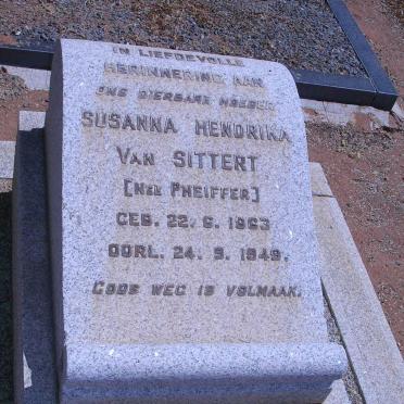 SITTERT Susanna Hendrika, van geb. PHEIFFER 1863-1949