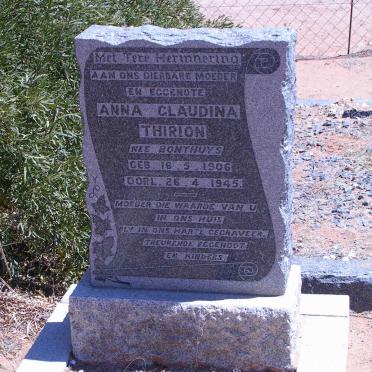 THIRION Anna Claudina geb. BONTHUYS 1906-1945