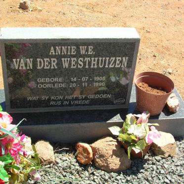 WESTHUIZEN Annie W.E., van der 1905-1990
