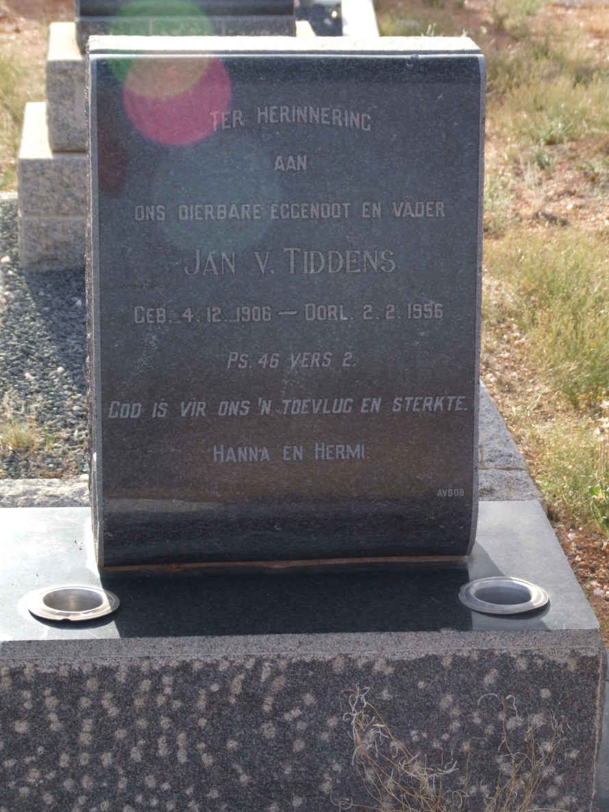 TIDDENS Jan, van 1906-1956