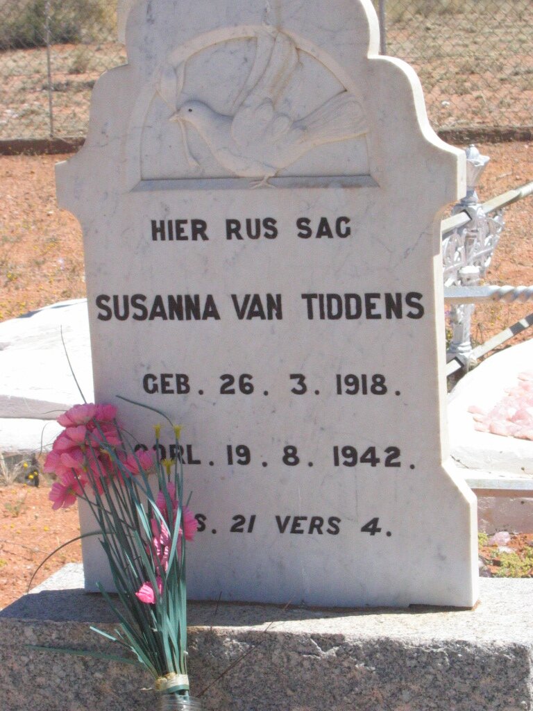 TIDDENS Susanna, van 1918-1942