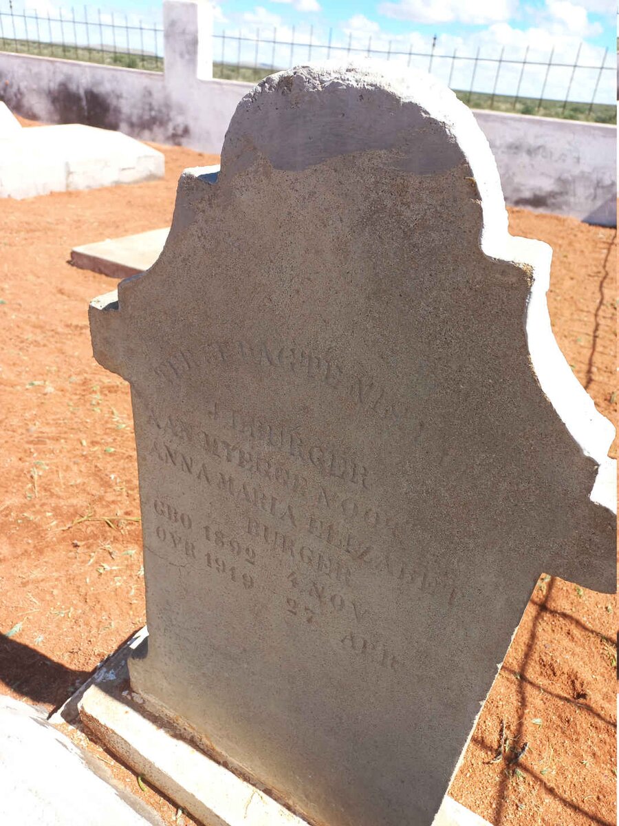 BURGER Anna Maria Elizabeth 1892-1949