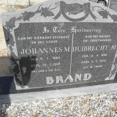 BRAND Johannes M. 1884-1967 &amp; Huibrecht M. 1892-1970