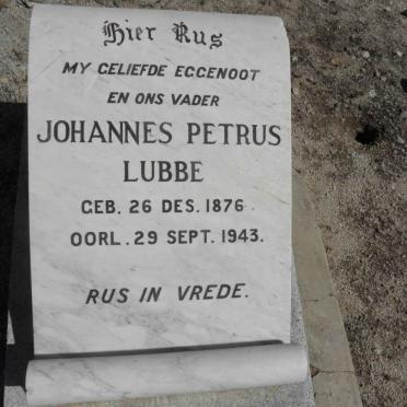 LUBBE Johannes Petrus 1876-1943