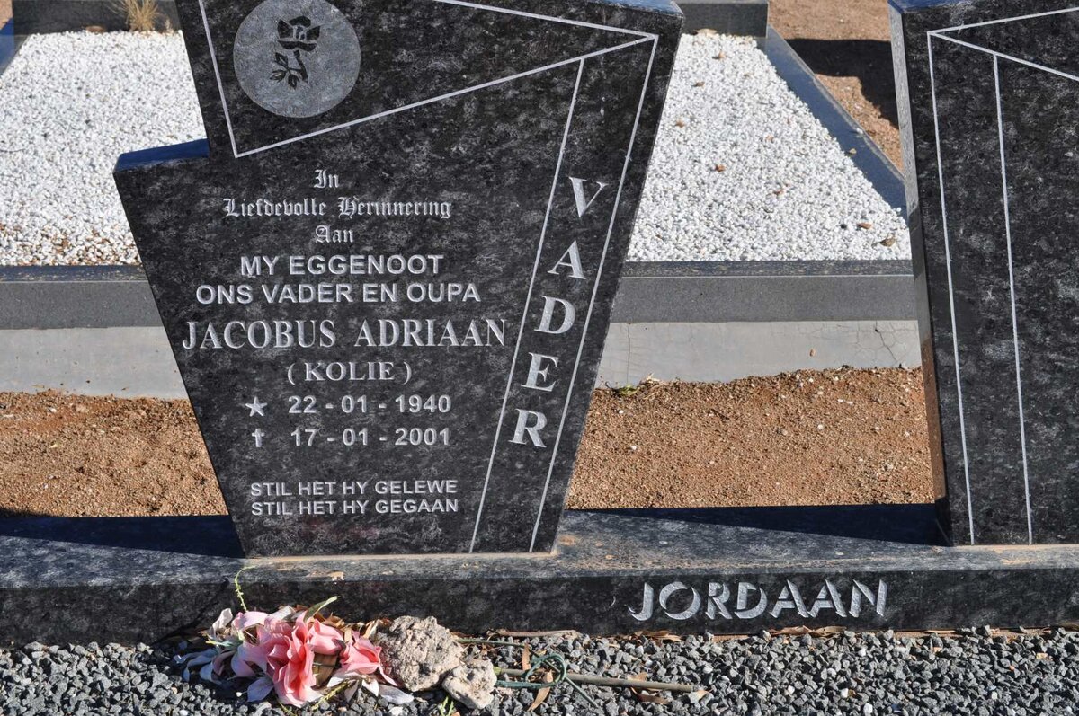 JORDAAN Jacobus Adriaan 1940-2001