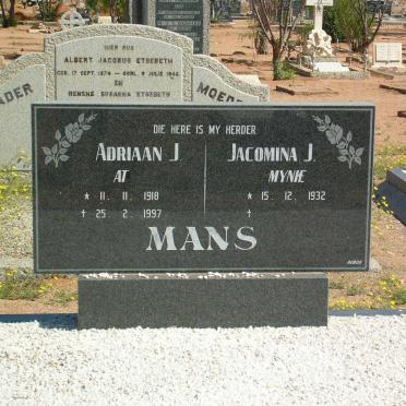 MANS Adriaan J. 1918-1997 &amp; Jacomina J. 1932-