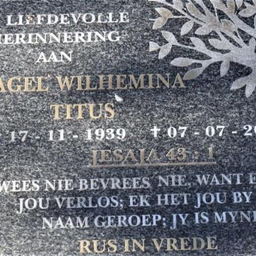 TITUS Ragel Wilhemina 1939-2007