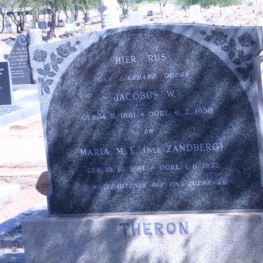 THERON Jacobus W. 1881-1958 &amp; Maria M.E. ZANDBERG 1881-1932