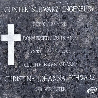 SCHWARZ Gunter 1941-2010