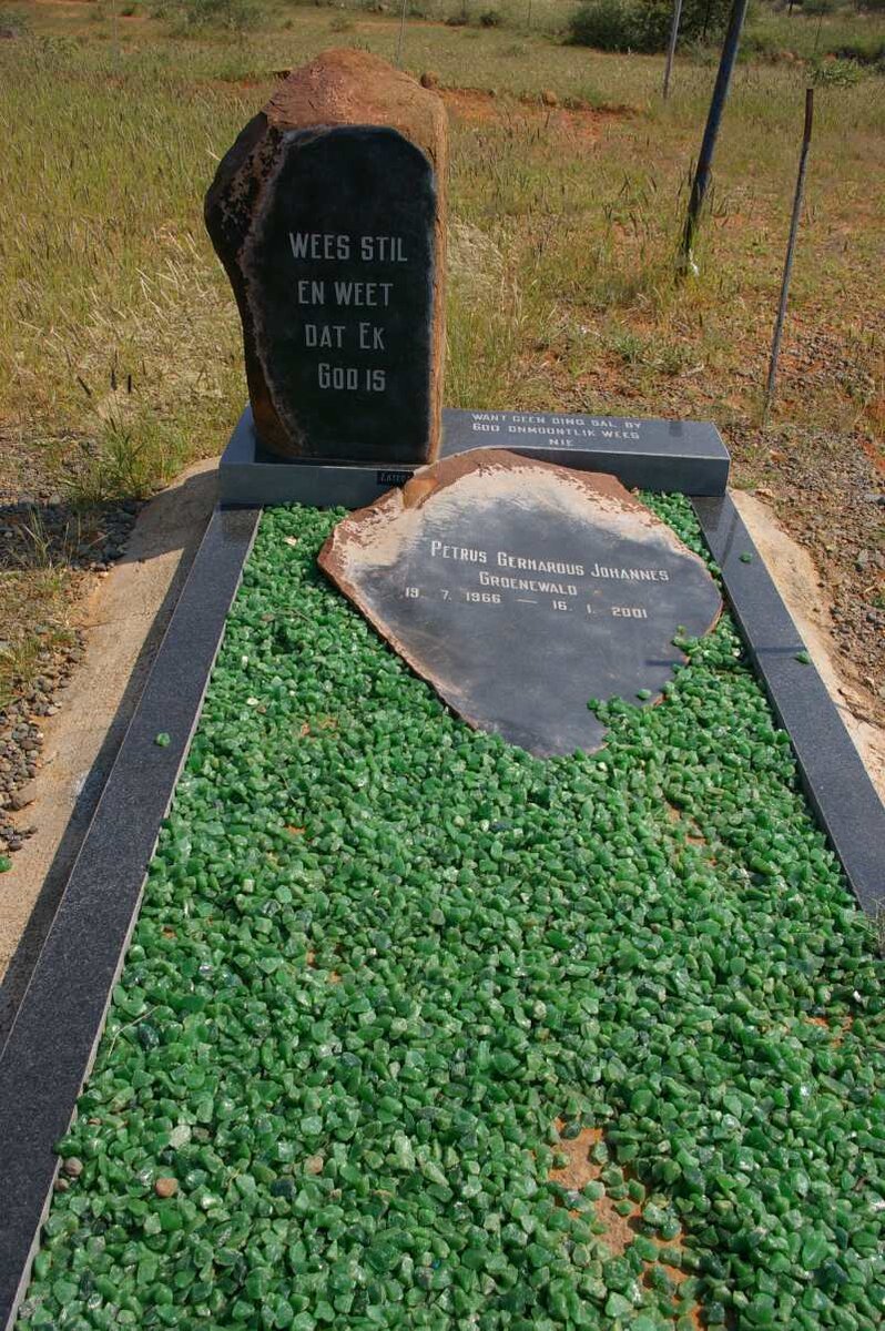 GROENEWALD Petrus Gerhardus Johannes 1966-2001