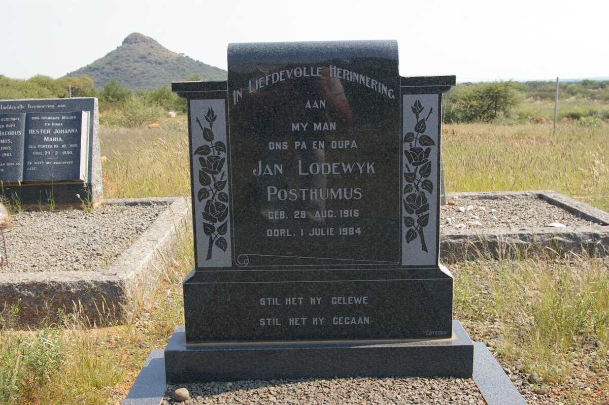 POSTHUMUS Jan Lodewyk 1916-1984