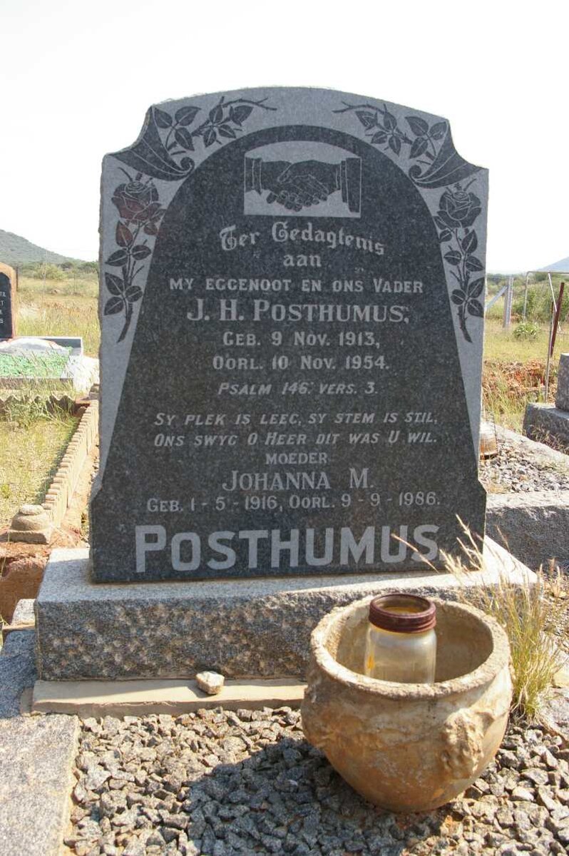 POSTHUMUS J.H. 1913-1954 &amp; Johanna M. 1916-1986
