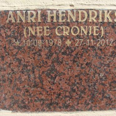 HENDRIKS Anri nee CRONJE 1978-2012