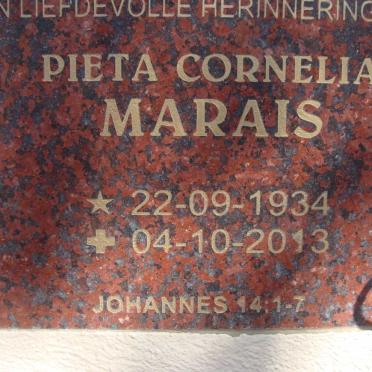 MARAIS Pieta Cornelia 1934-2013