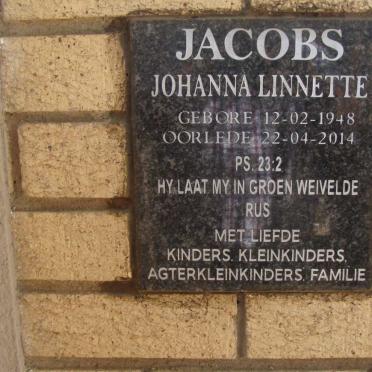 JACOBS Johanna Linnette 1948-2014
