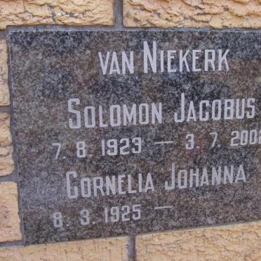 NIEKERK Solomon Jacobus 1923-2002 &amp; Cornelia Johanna 1925-