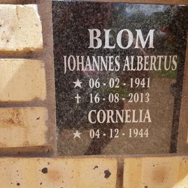 BLOM Johannes Albertus 1941-2013 &amp; Cornelia 1944-