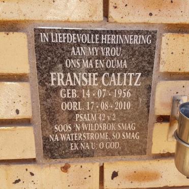 CALITZ Fransie 1956-2010