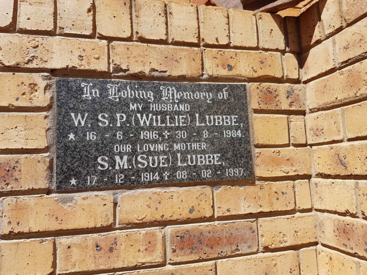 LUBBE W.S.P. 1916-1984 &amp; S.M. 1914-1997