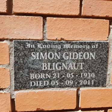 BLIGNAUT Simon Gideon 1930-2011