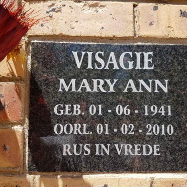VISAGIE Mary Ann 1941-2010