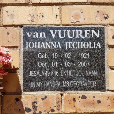 VUUREN Johanna Jecholia, van 1921-2007