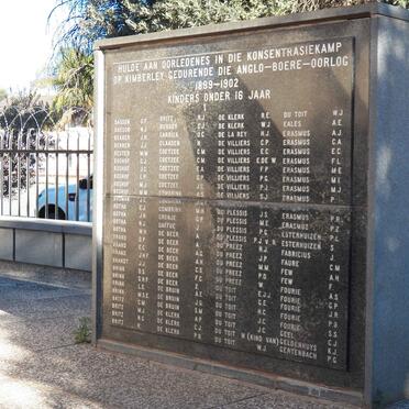 4. KIMBERLEY Konsentrasiekamp: Anglo-Boere-Oorlog 1899-1902